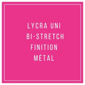 Lycra uni bi-stretch finition métal