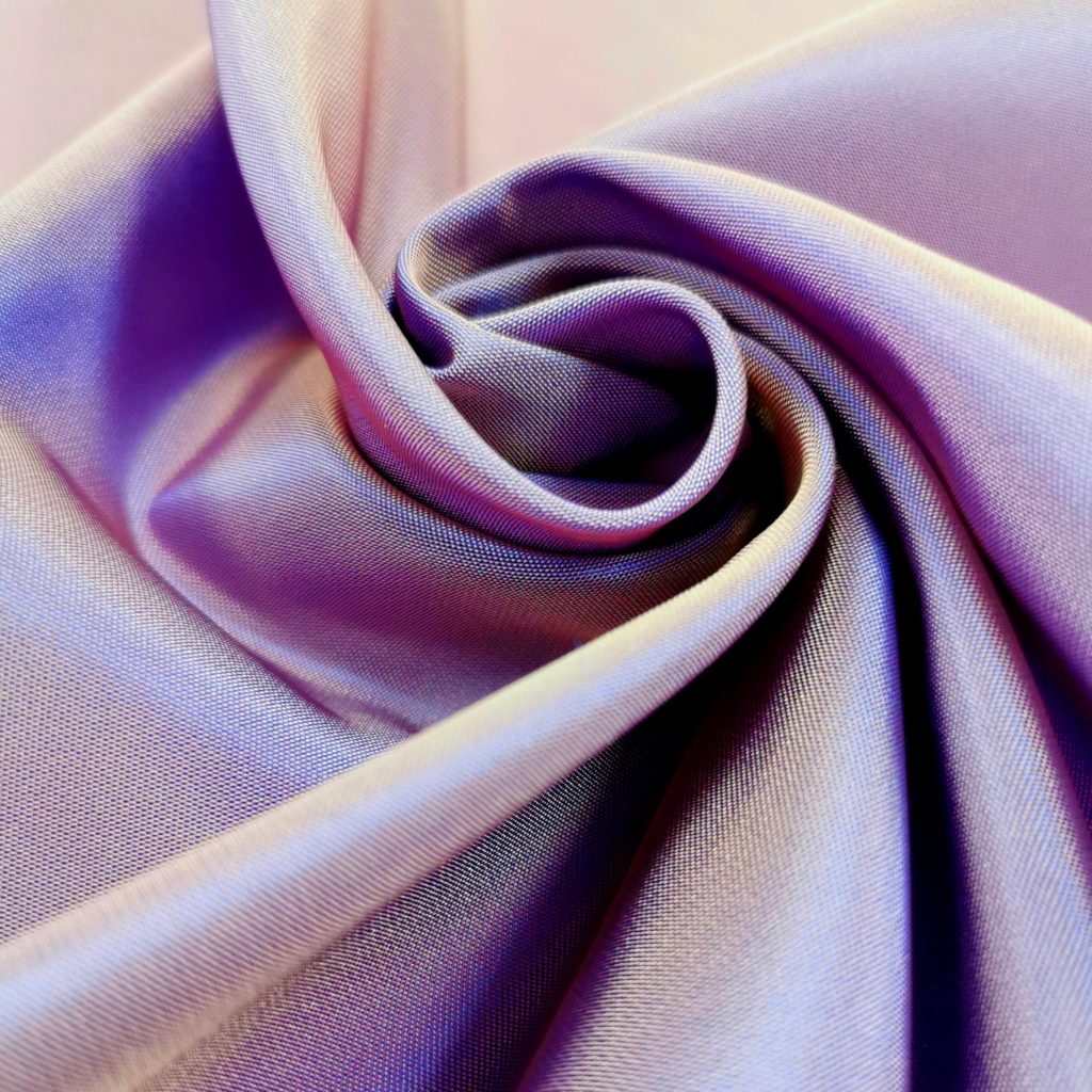 Tissu Taffetas Changeant Marron à Reflets Bleu - Largeur 1,45 M, 40 M De Long, Neuf