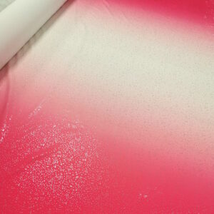 Lycra dégradé paillette argent Rose - Blanc