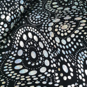 lycra precious noir et argent