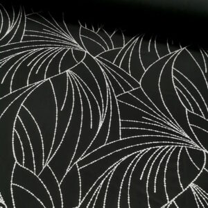 lycra maschera noir avec motif argenté