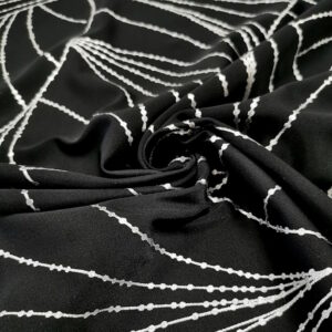 lycra maschera noir avec motif argenté
