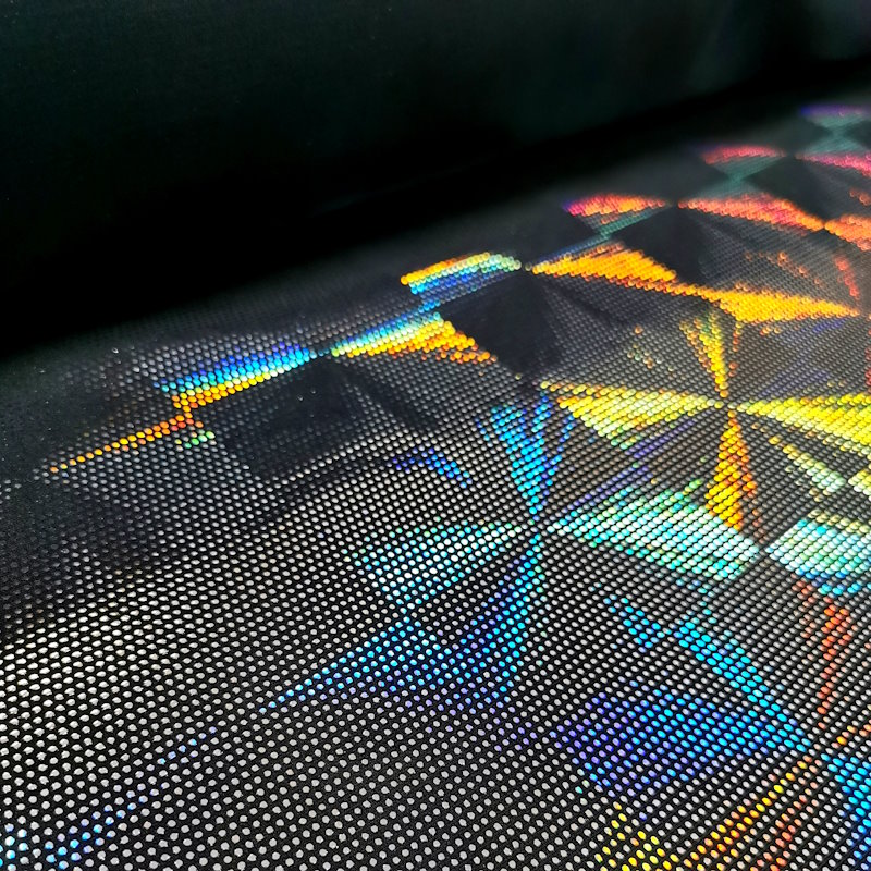 lycra carré holographique
